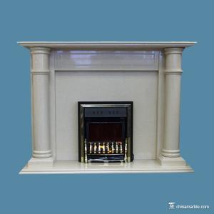 China Indoor Natural Marble Fireplace Hearth High Wear And Impact Resistant on sale