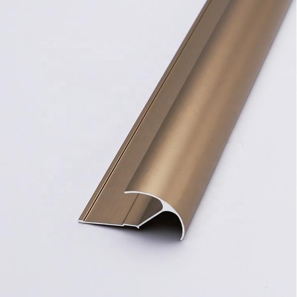 6mm Aluminium Brushed Chrome Tile Trim Electrophoresis