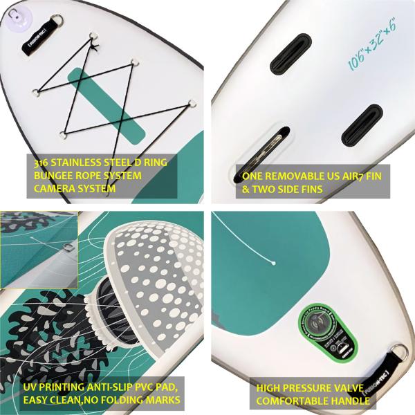 Inflatable water yoga pink sup inflatable paddle board