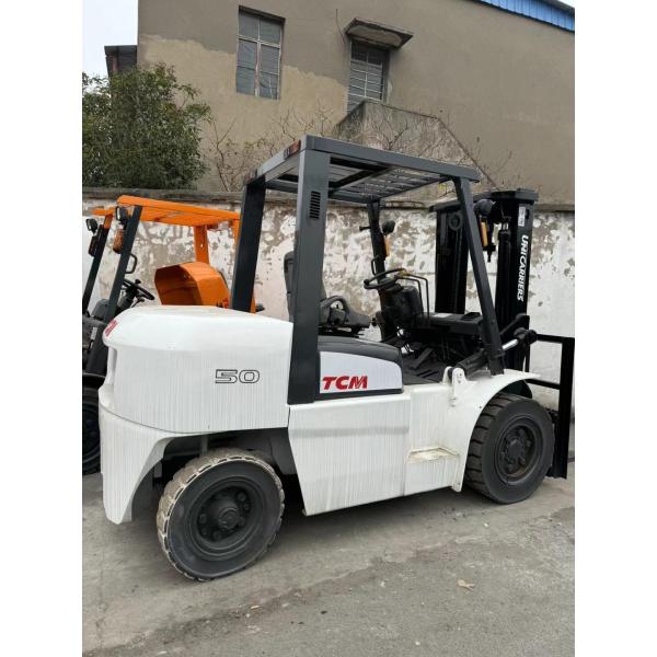 Used Japan Original TCM 50 5Tons 3Meters Diesel Forklift with Reasonable Price