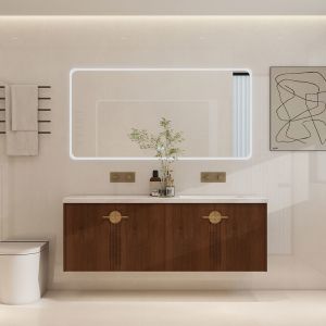 Cheap Water Resistant Modern Style Single Mirror Vanity Sink Bathroom Storage Cabinet Bathroom Vanity wholesale