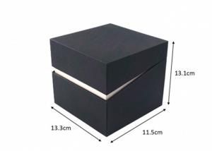 Cheap Black Cardboard Jewelry Boxes , Handmade Recyclable Gift Box For Wrist Watch wholesale