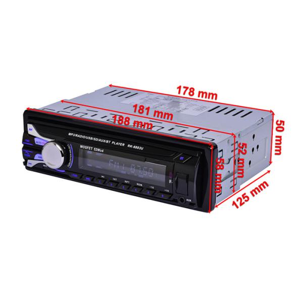 AUX Input Bt Car Stereo Bluetooth Cd Player For Car Remove Front PANEL