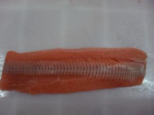 Cheap Frozen Pink salmon fillets color 13+ tail folded, belly foled with 2cm fatline skinless boneless wholesale