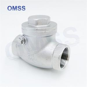 China 1 1/2 Screwed Pipe Fittings Stainless Steel Threaded Swing Check Valve Fittings on sale
