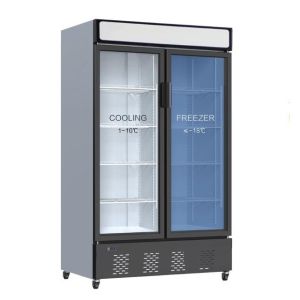 China Dual Temperature Commercial Glass Door Freezer cooler  combo 470L on sale