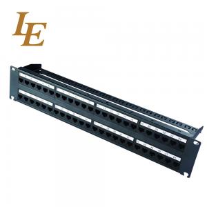 China CAT6A 2RU 48 Port Patch Panel Shield Rack Mount Customized High Reliability on sale