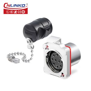 BD24 Industrial Waterproof Metal Female Male IP68 10 Pin Plug Socket Cable