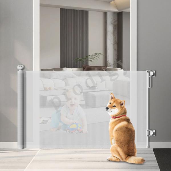 Visual Transparency Retract Baby Gate Expandable Width Adjustable Child Safety Door Barrier
