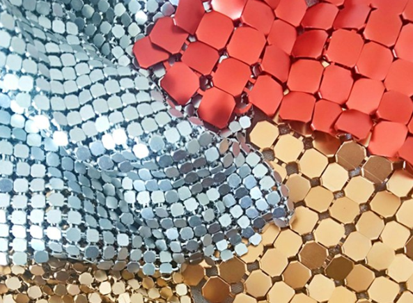 Gold Silver Decorative Wire Mesh Metal Aluminum Chain Curtain