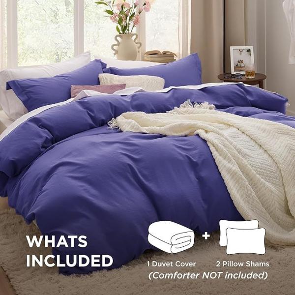 3 Pieces Extra Soft Bedding Set, Includes 1 Duvet Cover with Zipper Closure & 2 Pillow Shams