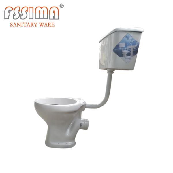 Ceramic Wall Mounted Two Piece Toilets Split Hanging WC Bathroom 4.5L
