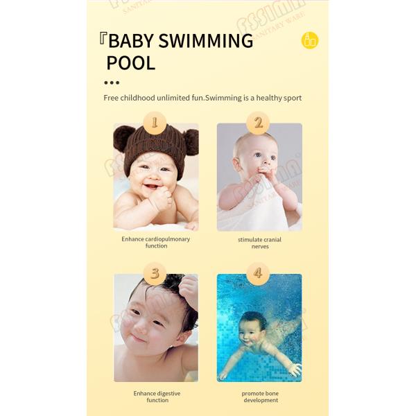 Acrylic Baby Swimming Pool Bathtub 3 Meter Hydromassage Spa Baby Bathtub