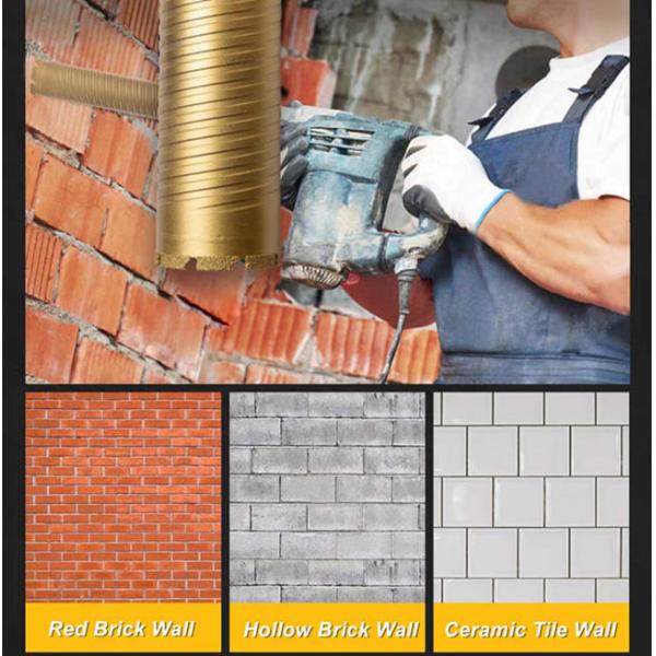 Thread Body Brazed Wet Dry Diamond Hole Saw 340mm For Concrete Wall