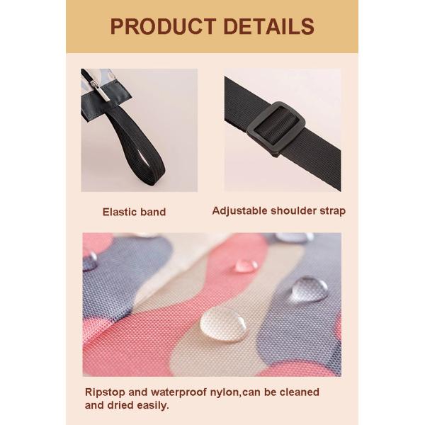 Nylon Shoulder Foldable Travel Bags Reusable Waterproof Portable