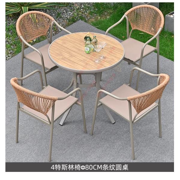 Outdoor Table And Chairs Set Waterproof And Sunproof Garden Patio Furniture Rattan Wicker Chair Combination For Villa Balcony Terrace And Open-Air