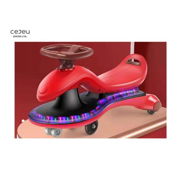 Flashing Kids Swing Cars Steering Universal 2 Layer Wheel Swing Car 18kg