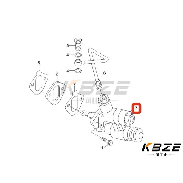 KBZE CUMMINS 6BT / 6CT 3936316 FUEL FEED PUMP 4988747 FOR HYUNDAI EXCAVATOR