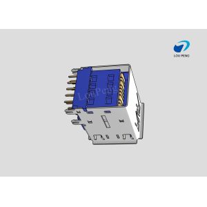 3.0MM USB A TYPE 18PIN FEMALE 90 ° DOUBLE DECK Gold-Plated