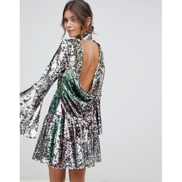 factory manufacturer custom make rainbow mini sequin dress