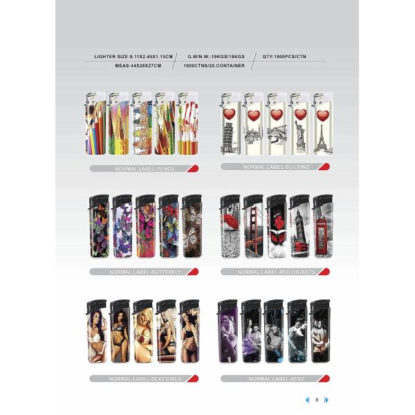 Dongyi Hot Sale High Quality Popular Plastic Flint Wheel Gas Cigarette Lighter with Length 80mm