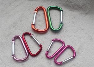 Cheap Small Personalized Promotional Gifts Carabiner Multiple Colors D - Shaped Mountaineering Buckle Metal Key Holder wholesale