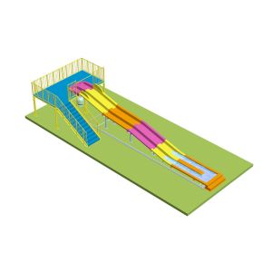 Cheap Kids' Rainbow Water Slides For Aqua Park Fiberglass Material wholesale