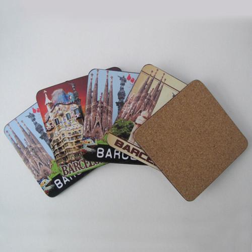 Quality Hot Wholesale Square Shape cork coaster Customized size and printed logo for home and hotel for sale