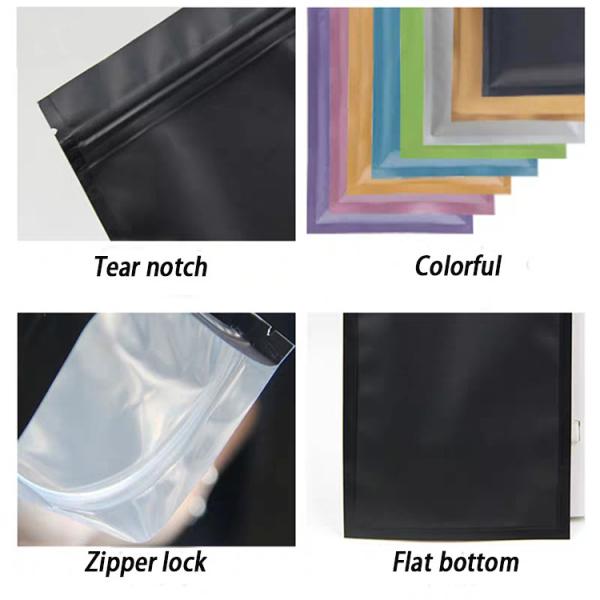 Multi Color LDPE Three Side Seal Pouch Plastic Zipper Bags Packaging 12*18cm 8*12cm