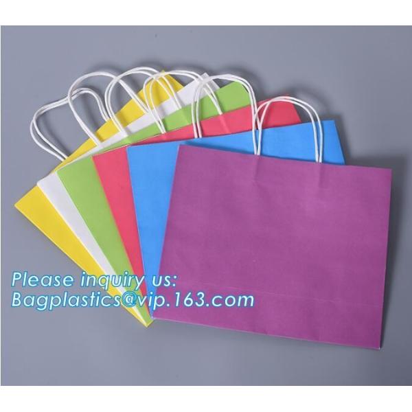 Eco Retail Packaging Recyclable Kraft Paper Gift Bags Natural Tote Retail, Party, Craft, Gifts, Wedding, Recycled, Bus