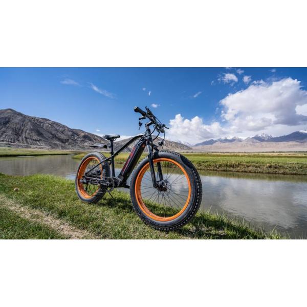 Ebike 26 Inch Fat Tire Ebike Full Suspension Hidden Frame Battery Tyre 1000w 48v