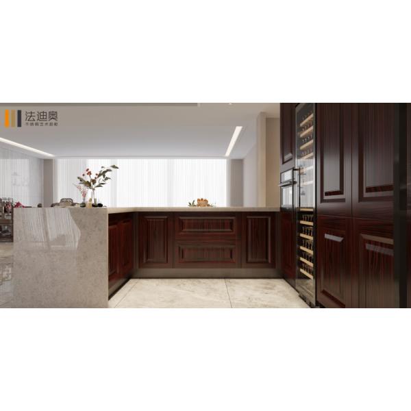Non Formaldehyde European Style Kitchen Cabinets With Dual Function Space Divider