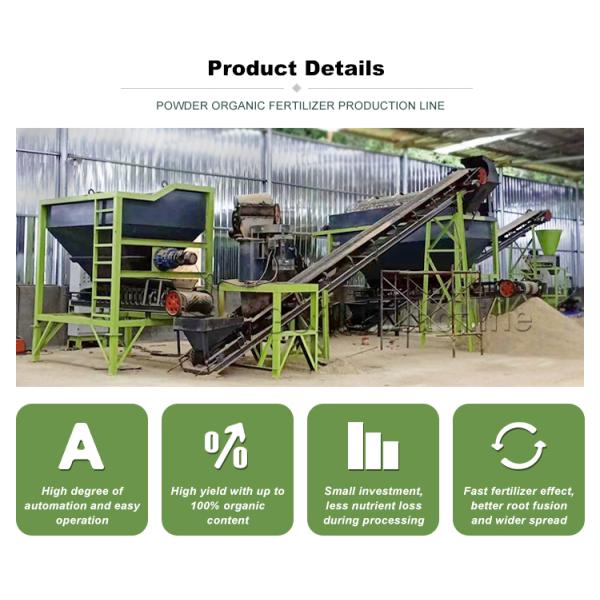 Chicken Manure Food Waste Compost Organic Fertilizer Production Line 2T/H Capacity
