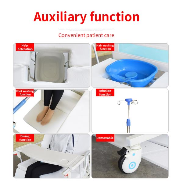 Multifunctional Hospital Patient Beds 200*90*45cm Manual Adjustable Medical Bed ODM hospital bed with rails