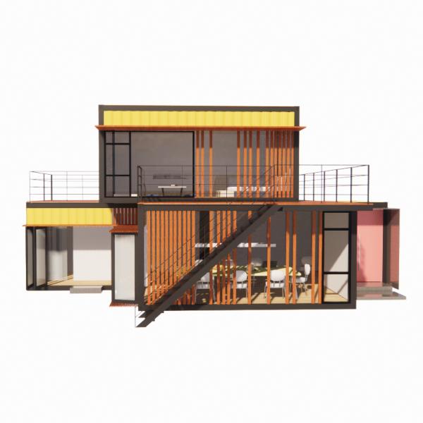 Customized Color Modern Luxury Prefabricated Steel Houses with Toilet Shop Custom Selection