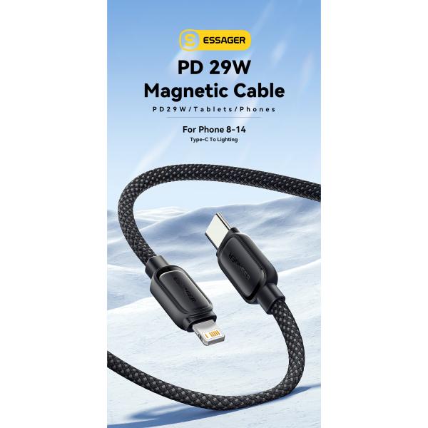 PD 29W C To L Magnetic Absorption Charging Cable IP USB Cable ES-X56 Series