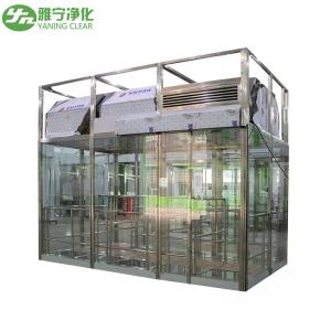 China Customized G4 Cleanroom Air Shower Full Toughened Glass Wall Z Type For Workers on sale