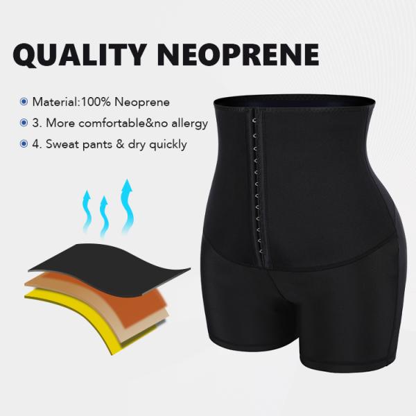 Women's Tummy Control Sauna Shorts HEXIN Free Sample Neoprene Shaper with Butt Lifter