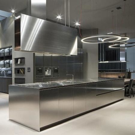 Custom Modern Durable Design Modular Cabinets Smart 304 Stainless Steel Kitchen Cabinets For Villa