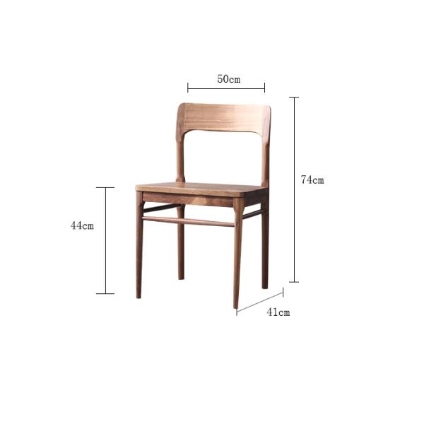 Contemporary Solid Wood Chairs / Wooden Restaurant Chairs Without Armrest