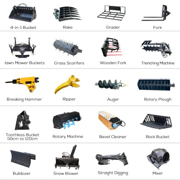 High Working Condition Skid Steer Loader Small Wheel Loader Mini Skid Steer 430kg Mini Skid Steer Loader Hot Sale