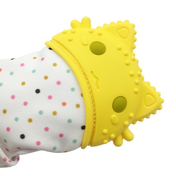 Pain Relief Teething Glove BPA Free Safe Food Grade Silicone Teether for 3-18 Months Babies BPA Free and Food Grade