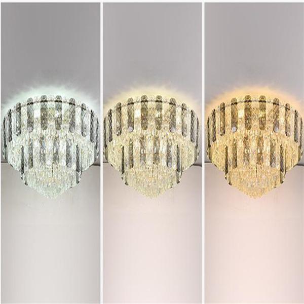 400cm*400cm*280cm Voltage 85V-265V Gold Iron Crystal LED Ceiling Light for Luxurious Space