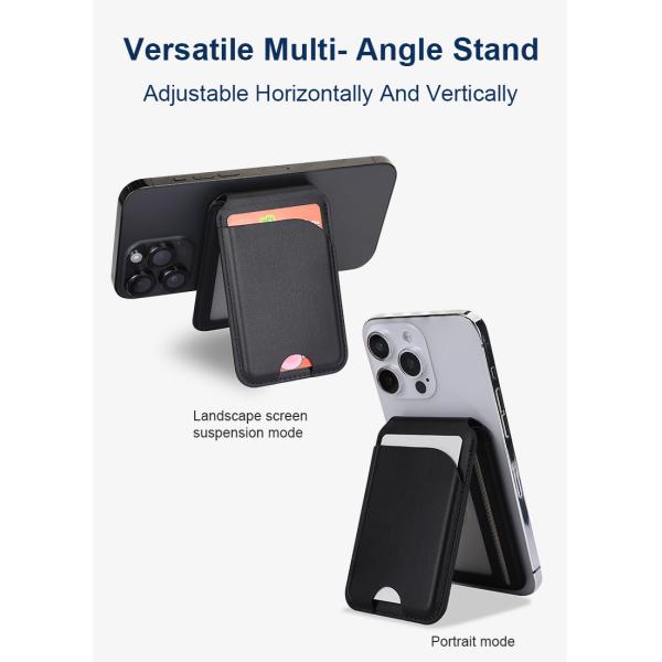 Embossed Logo MagSafe Wallet Adjustable Magsafe Card Holders Customized