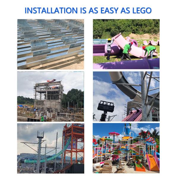 Multi-Lane Mat Racer Water Slide for Water Park