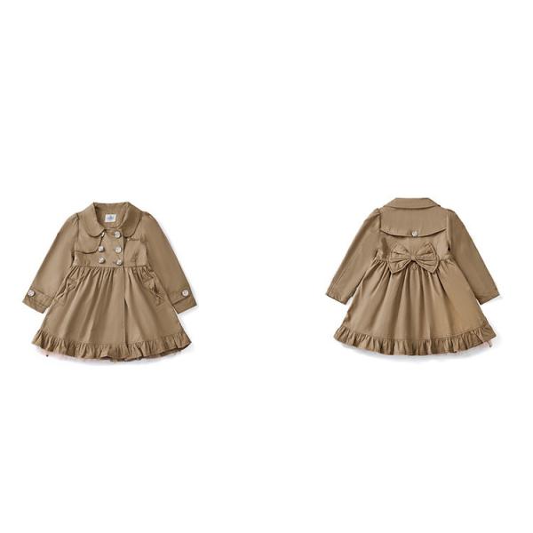 110cm Baby Girl Coat Cloak Children's Mid Length Fashion Windbreaker Coat