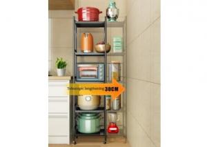 China 5 Layers Multi Layer Rotating Kitchen Rack Adjustable Length Height on sale