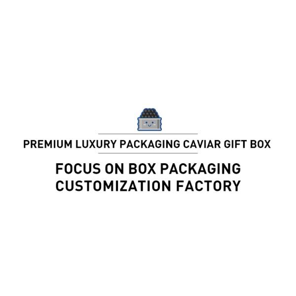 Luxury MDF Leather Cardboard Caviar Gift Box Packaging With Foam Insert