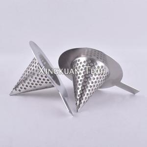 Cheap Temporary Stainless Steel Conical Strainer perforated woven for Pipeline filtration wholesale