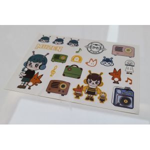 80g 128g 168g Coated Paper Sticker Labels PMS CMYK Printing